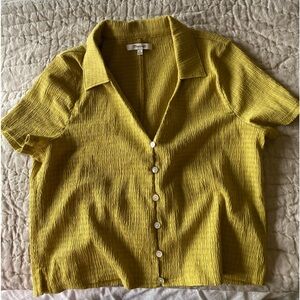 Madewell green collared shirt - like new